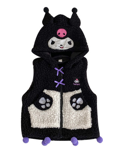 Kuromi Kitty Cat Otoño/invierno Lindo Chaleco Para Niñas