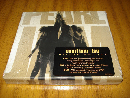 Box Pearl Jam / Ten (nuevo Y Sellado) Deluxe 2 Cd + 1 Dvd