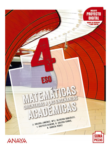 Eso 4 Matemáticas Orientadas A Las Enseñanzas Académicas 