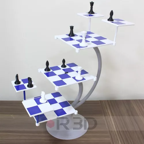Conjunto de xadrez tridimensional de Star Trek para 2 corredores