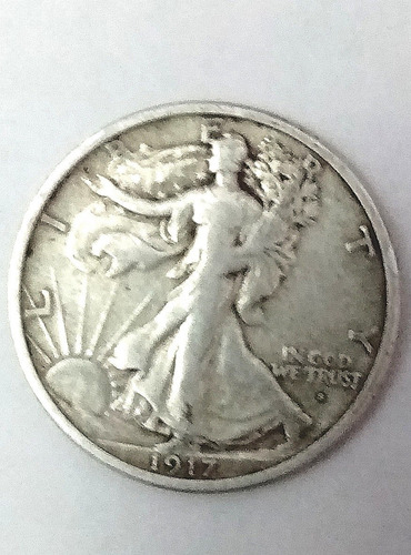 Moneda Antigua Half Dollar 1917, Para Coleccionistas. (Usado)