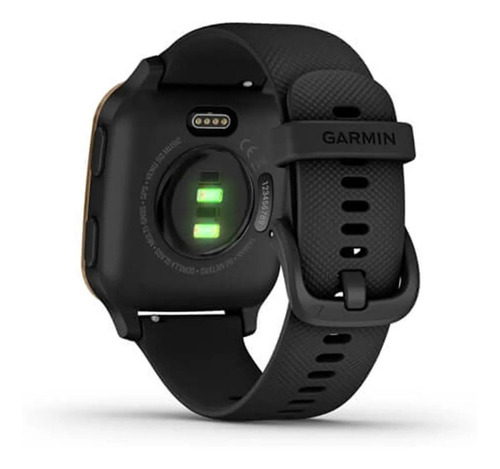 Imagen 5 de 5 de Smartwatch Garmin Venu Venu Sq - Music Edition 1.3" caja 40mm de polímero reforzado con fibra black, malla black de silicona y bisel rose gold de aluminio anodizado