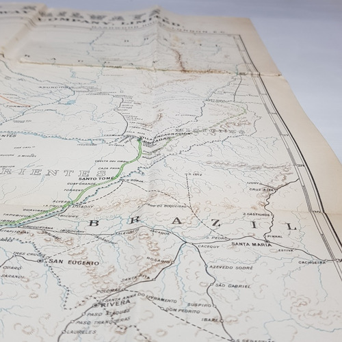 Antiguo Mapa Ferrocarril Arg Inglés 1912 Único Doc Mag 62098 (Usado)