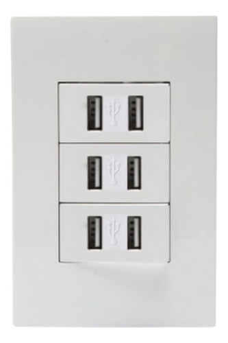 Tomada Parede Dupla Entrada Usb Bivolt Moderno Tecnologia Cor Modelo9
