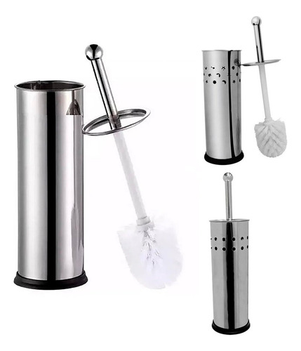 Escova Sanitaria Com Suporte Banheiro Higienização Inox