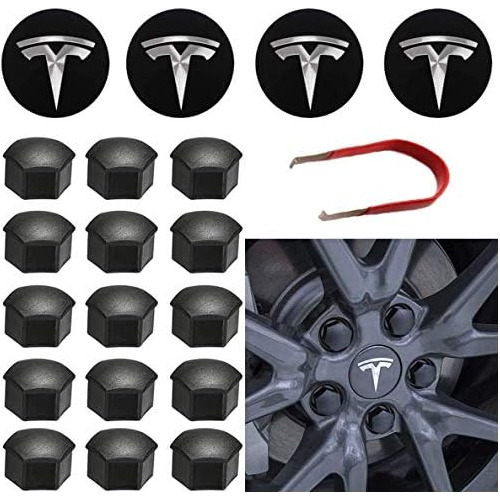 Kit De Tapas De Rueda Tesla Model 3 Y S X, 4 Tapas Cent...