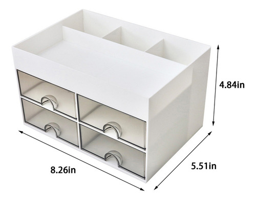 ** Caixa Organizadora De Mesa Multifuncional Com 4 Gavetas