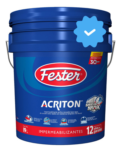 Fester Acriton 12 Años Proshield Max Rojo 19 Seca En 30 Min!