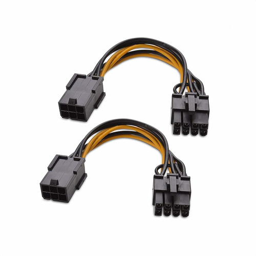 Cable Matters 2-pack 6 Pin To 8 Pin Pcie Adapter Cable De A