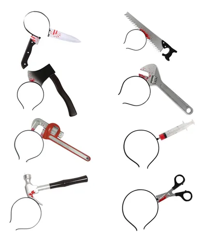 Kit De Accesorios Sangrientos De Halloween – Diadema De Cuchillo Y Collar De Goteo De Vampiro