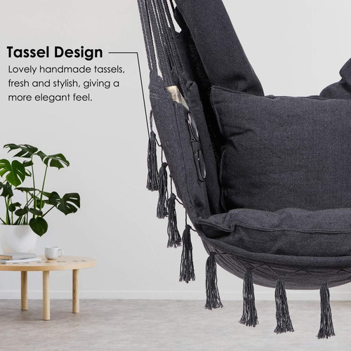 Y- Stop - Silla Hamaca Colgante Tipo Columpio Con Cuerdas