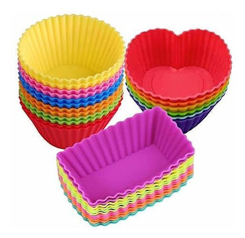 Tazas Para Hornear De Silicona Muffin Cupcakes Liners Moldes