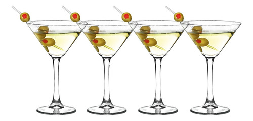 Set De 4 Copas Martini 270ml Cristar®
