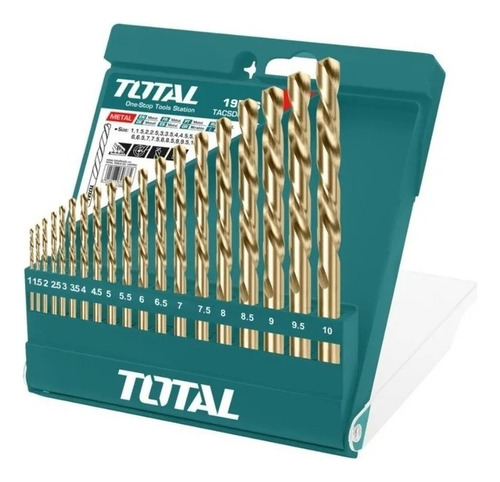 Conjunto de brocas de metal Total Tacsd0195 de 19 peças