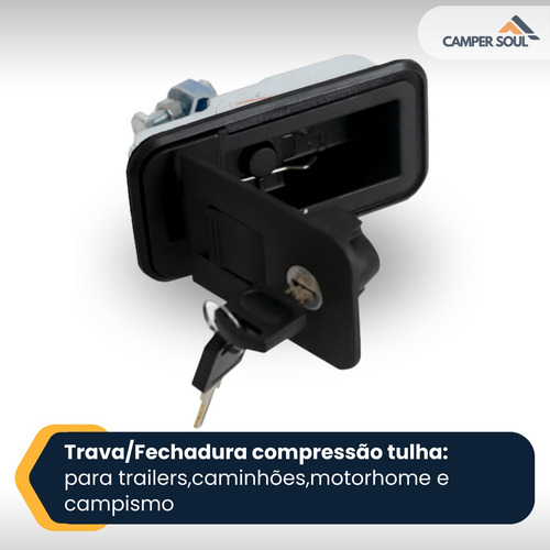 Fechadura Bagageiro Compressao Tulha Motorhome Trailr Onibus