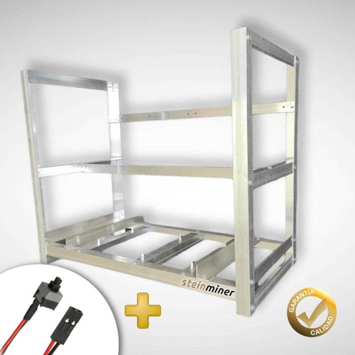 Imagen 1 de 9 de Rig Minero Rack 6 Gpus Estructura Aluminio Rx580 Rx5700