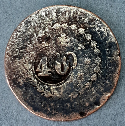 Moeda De 40 Réis De 1824 Origem Brasil. Km#444 Bc* (Usado)