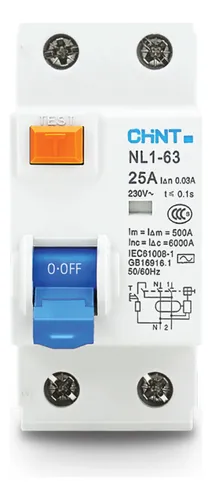 comprar Disyuntor Diferencial Bipolar Chint 2x40a 30ma 6ka