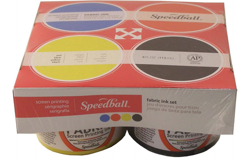 Speedball Tinta Para Serigrafia Tela 4 Onza Juego