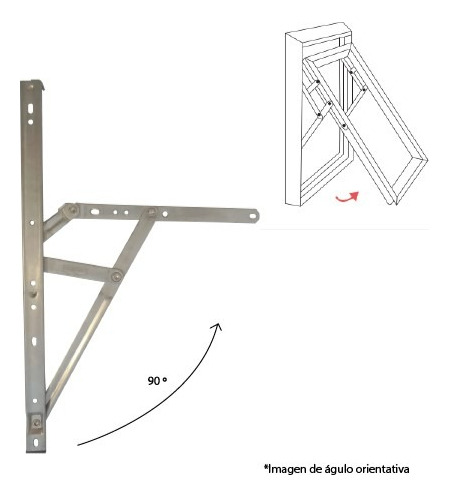 Bisagra A Fricción Tijeras Ventana H36 405mm (40kg) X Par