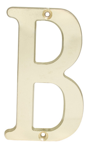 Letra B Slim 4 Latón Brillante