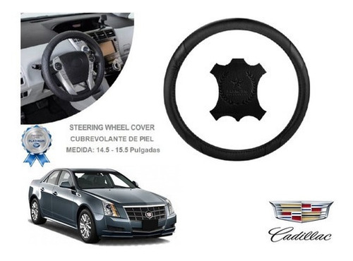 Funda Cubrevolante Negro Piel Cadillac Cts 2008 A 2013
