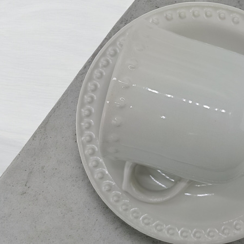 Taza Mauve Emboss Blanca 72 Piezas 290ml
