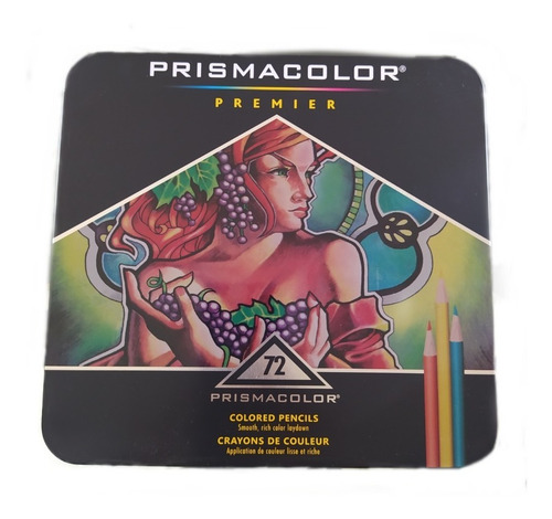 Imagen 2 de 3 de Colores Prismacolor 72 Creyones Caja Metalica Original