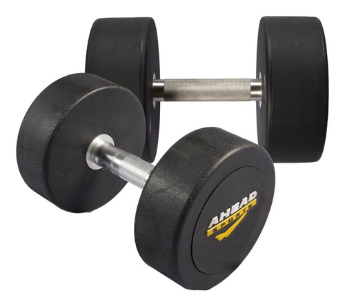 Par De Dumbell Redondo Emborrachado Vulcanizado 17,5kg