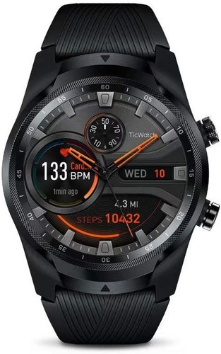 Ticwatch Pro 4g Elegant Black, Color de la carcasa: Negro