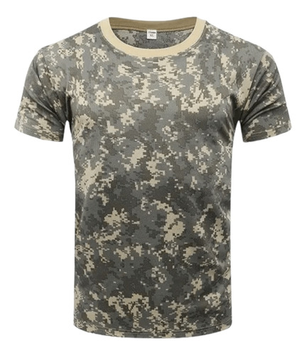 Polera Camiseta Manga Corta Algodon Militar Outdoor Pls1