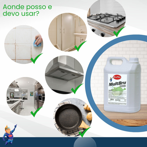 Limpador Desengordurante Lemon Azulejo Cozinha Gordura 5l