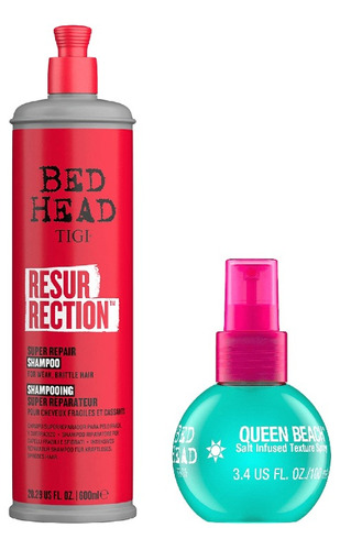 Tigi Bed Head Resurrection Shampoo 400 Ml+ Queen Beach 100ml