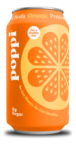 Poppi Soda Prebitica Espumosa De Naranja Con Beneficios Para