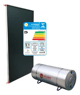 Kit Aquecedor Solar Solarem 200 litros baixa pressão com 1 placa de 1,60 x 1,00 m