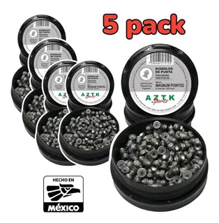 Diábolos Aztk Magnum Punta 5-pack Cal. 4.5 / 1000 Pzas