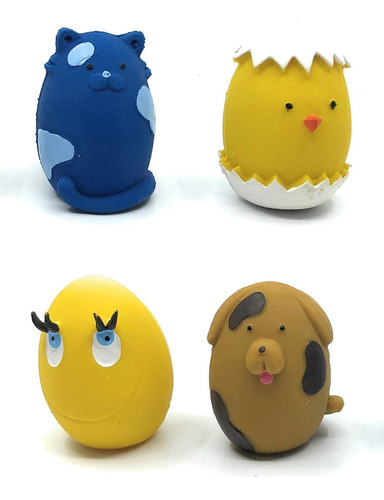 Conjunto De 4 Huevos Chirriantes Juguetes Para Perros P...