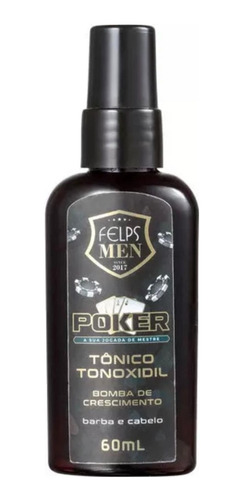 Imagem 1 de 3 de Felps Men Poker Tonico Capilar 60ml + Brinde