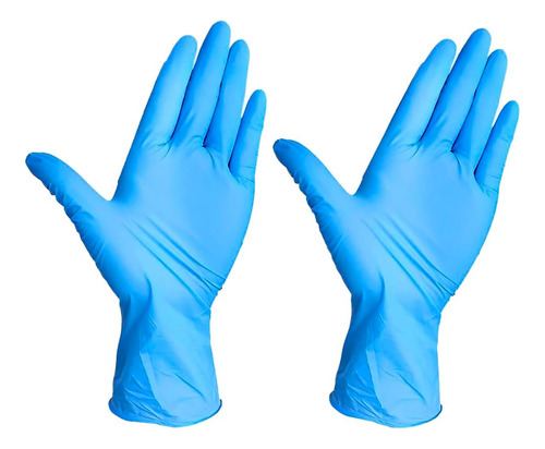 Guante De Nitrilo Sin Polvo Vinil Libre De Latex Azul 1000pz