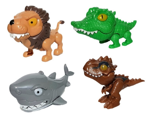 Imagen 1 de 6 de Súper Pack 4 Huevos De Juguete Con Dinosaurios Mordelones