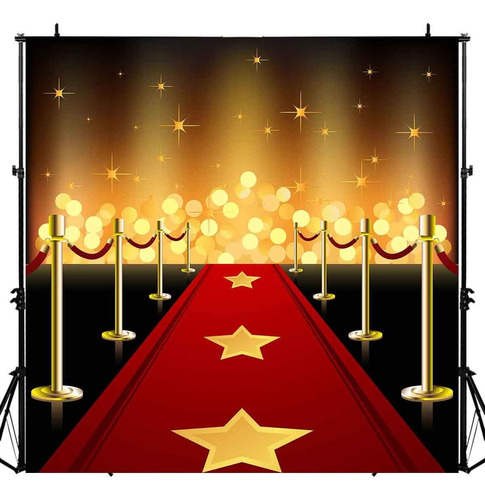 Lucksty Hollywood Red Carpet Backdrops For Photography 6x6ft