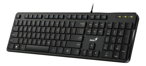 Teclado Multimedia Genius Slimstar M200 Usb Cómodo Pcreg Color del teclado Negro