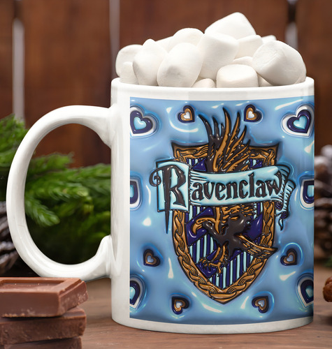 Caneca Cerâmica Potter Corvinal Presente Nerd Cor Azul