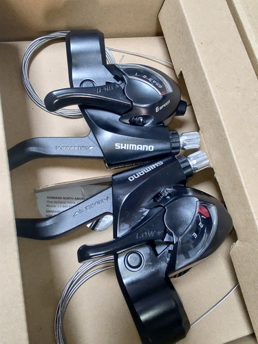 Manijas Shifters Integrado Freno 3x6 Shimano Cable Fund Caja Negro