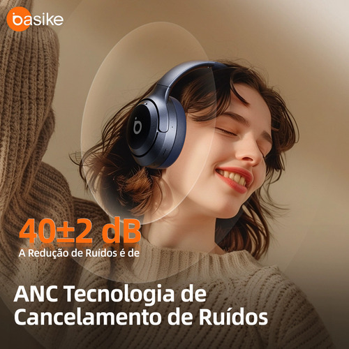 Fone de Ouvido sem fio Basike Bluetooth Ba-FON197 cor azul