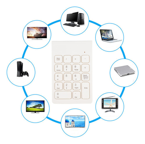 Mini Teclado Numérico Sem Fio Usb 2.4g Ergonômico