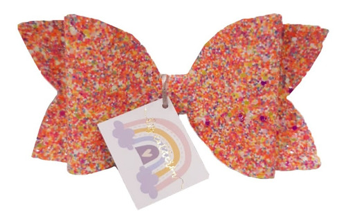 Broche Con Moño Para Cabello Glitter Dots Brillante