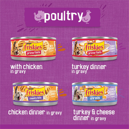 Alimento Para Gato Purina Friskies 32 Latas Pollo Pavo