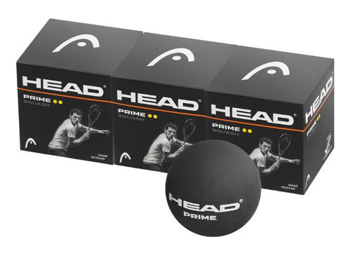 Pelota Squash Head Prime Squash Ball Pack 3 Negro 287306-bk-