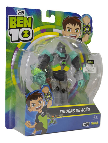 Ben 10 - Boneco Articulada 10 Cm -armadura Omni-kix Diamante